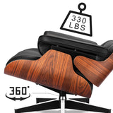 Modern Classic Lounge Chair with Ottoman