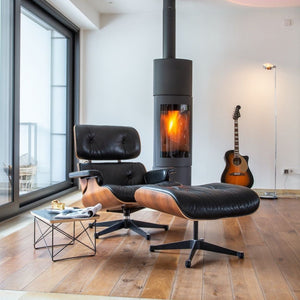 Modern Classic Lounge Chair with Ottoman