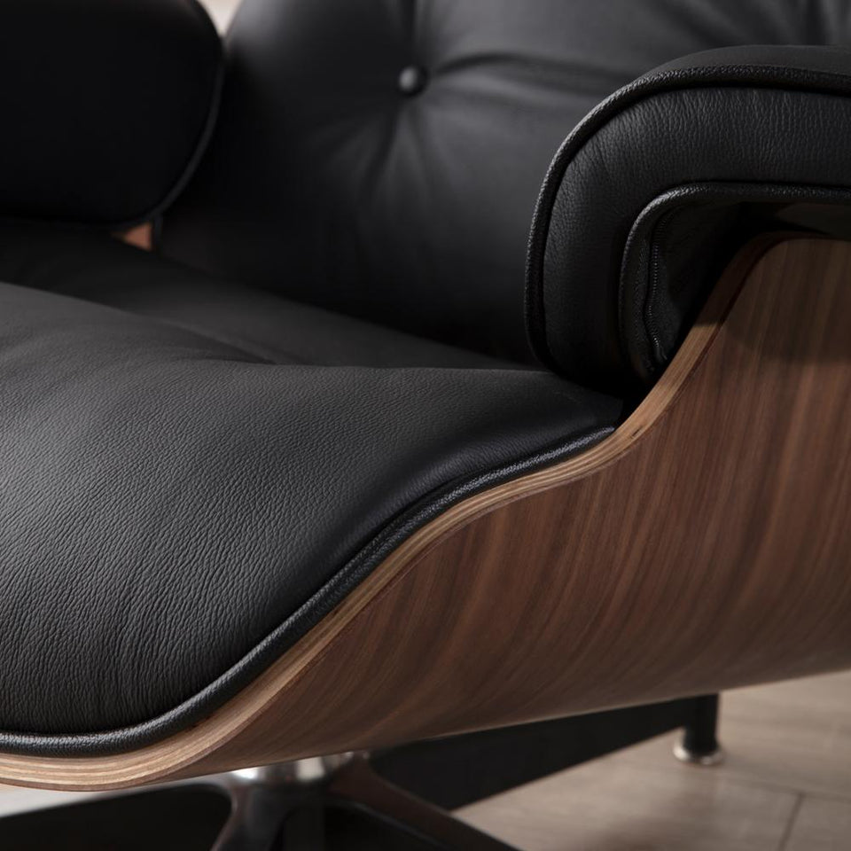 Modern Classic Lounge Chair with Ottoman