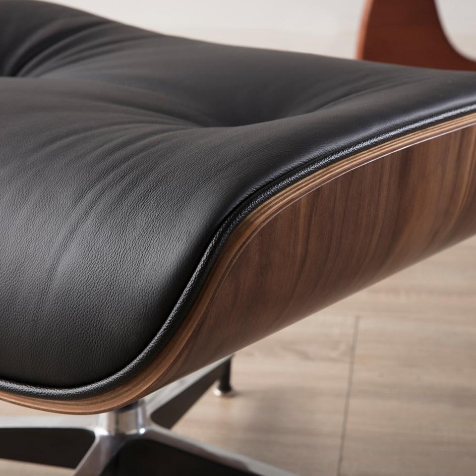 Modern Classic Lounge Chair with Ottoman