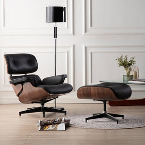 Modern Classic Lounge Chair with Ottoman