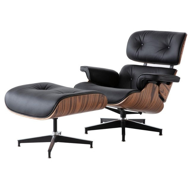 Modern Classic Lounge Chair with Ottoman