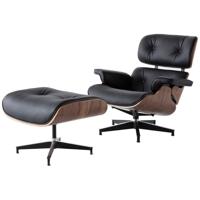 Modern Classic Lounge Chair with Ottoman