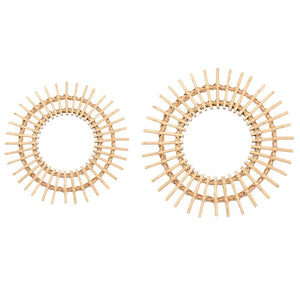Rattan Sunburst Mirror