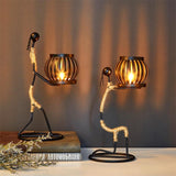 Iron Candle Holder Sculptures