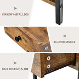 Metal & Wood End Table