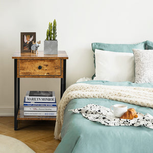 Metal & Wood End Table