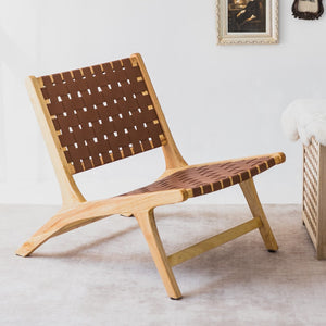 Leather Woven Chair