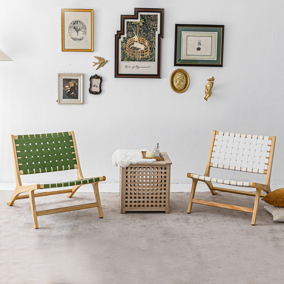 Leather Woven Chair