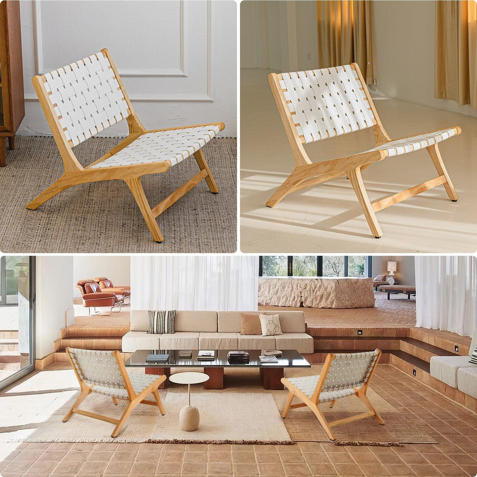 Leather Woven Chair
