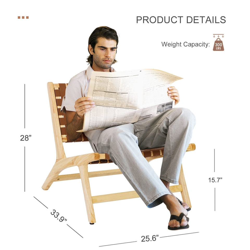 Leather Woven Chair