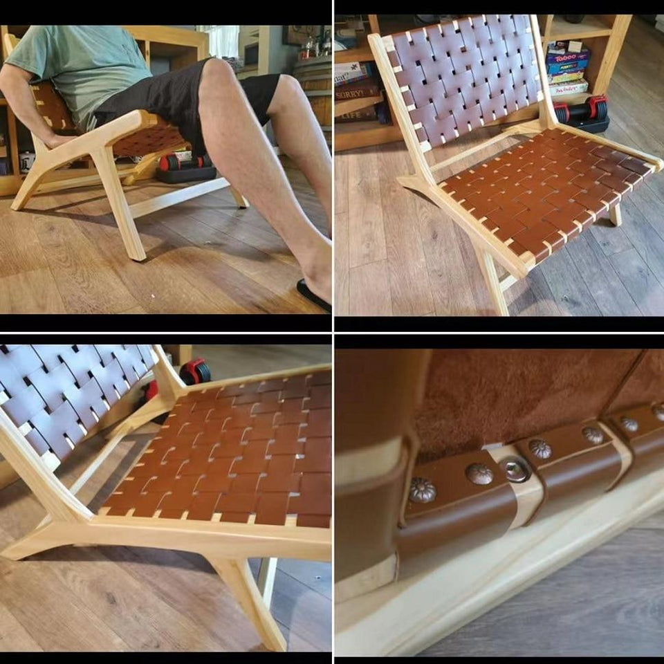 Leather Woven Chair