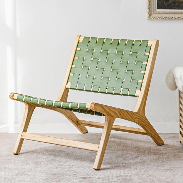 Leather Woven Chair