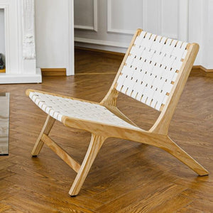 Leather Woven Chair