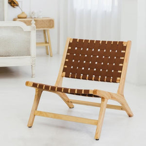 Leather Woven Chair