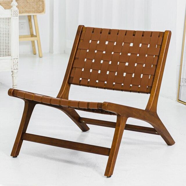 Leather Woven Chair