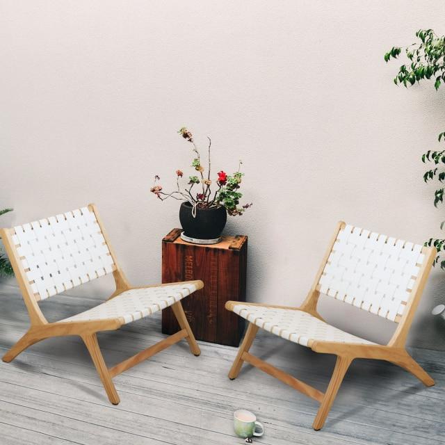 Leather Woven Chair