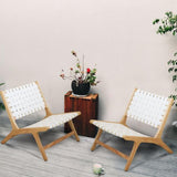 Leather Woven Chair