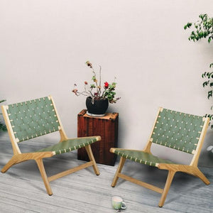 Leather Woven Chair
