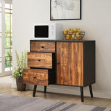 Retro Storage Cabinet w/ Adjustable Shelf Drawer